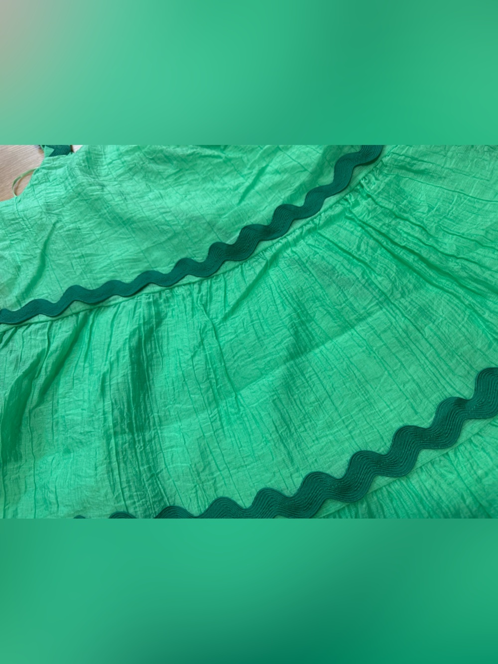 Meet me in Santorini Green Tiered Mini Dress - Picture 6 of 8